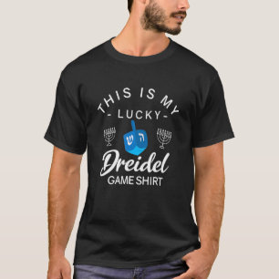 Hanukkah This Is My Lucky Dreidel Game Jewish Men T-Shirt