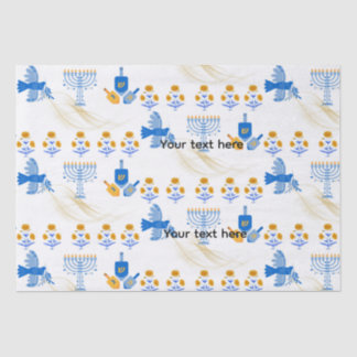 Hanukkah tissue Paper – Menorah, Dove, Dreidel