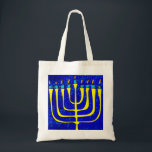 Hanukkah Tote Bag<br><div class="desc">Our Hanukkah collection showcases our signature menorah design, so you can pay tribute to your heritage in a festive way. Whether you’re looking for comfy T-shirts or stylish throw pillows—or you want to adorn your walls or holiday table with cool decor—we have something for everyone. You can use our greeting...</div>