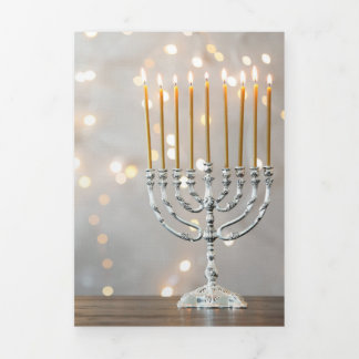 Hanukkah Tri-Fold Holiday Card
