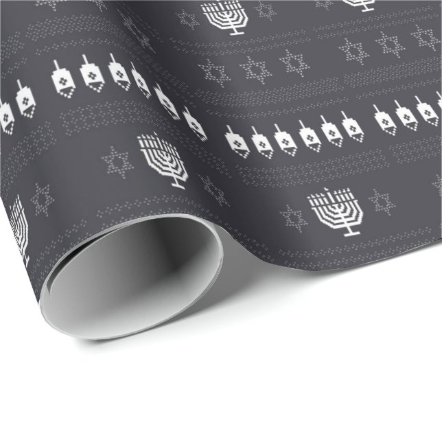 Hanukkah Ugly Sweater Wrapping Paper (Roll Corner)