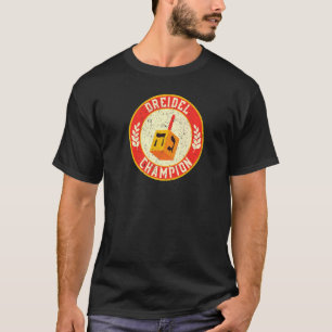 Hanukkah Vintage Dreidel Champion  Jewish Holiday T-Shirt