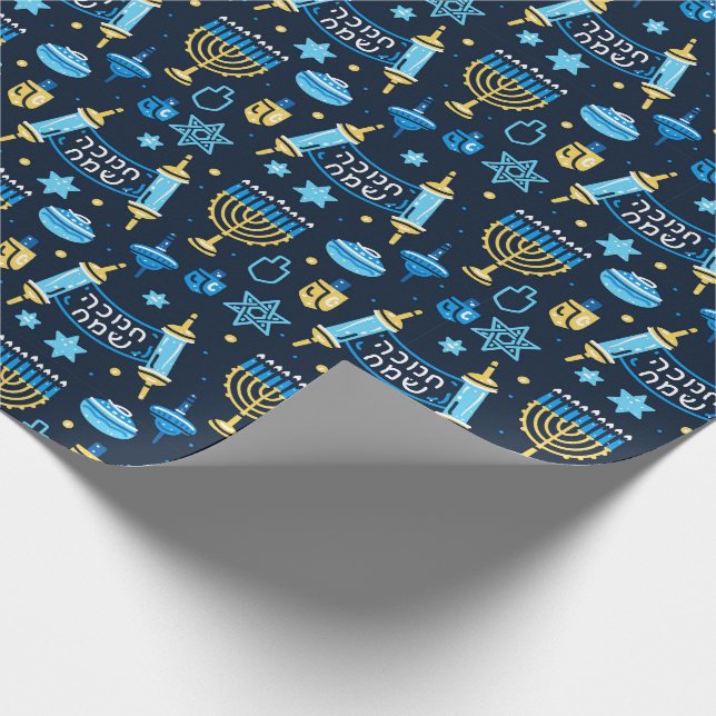 Hanukkah Wrapping Paper (Corner)
