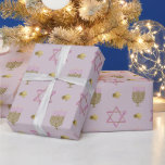 Hanukkah  wrapping paper<br><div class="desc">Periwinkle and gold Hanukkah paper in 3 scales.</div>