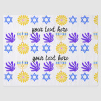 Hanukkah Wrapping Paper – Menorah, Star of David
