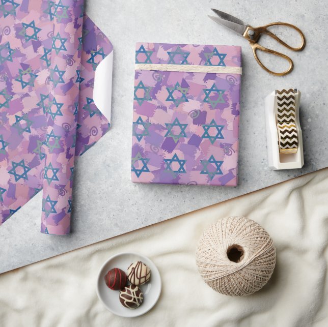 Hanukkah Wrapping Paper Party Supplies  (Crafts)