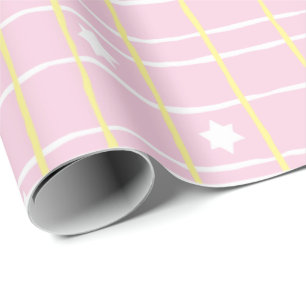 Hanukkah Wrapping Paper "Sweet Pink & Yellow"