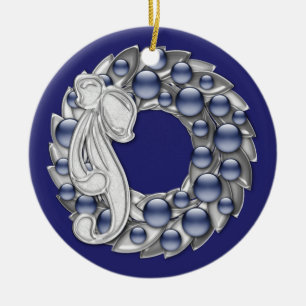 Hanukkah Wreath Ceramic Tree Decoration