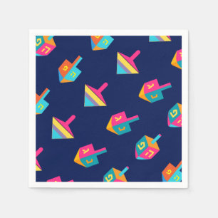 Hanukkiah Happy Hanukkah Jewish dreidel Menorah Napkin