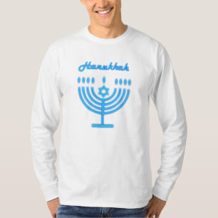 Hanukkiah Happy Hanukkah Jewish Holiday Menorah T-Shirt