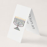 Hanukkiah with Gemstones longish Hanukkah Card<br><div class="desc">Hanukkiah made with Gemstones in all colours and shapes.</div>