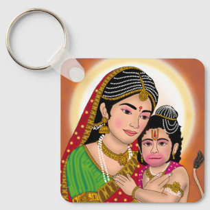 Hanuman & Anjana Mata Keychain