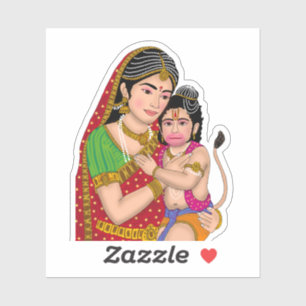 Hanuman & Anjana Mata Stickers