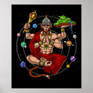 Hanuman Hindu God Poster