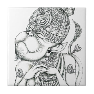 Hanuman, Monkey God Ceramic Tile