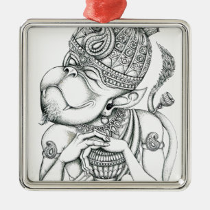 Hanuman, Monkey God Metal Tree Decoration
