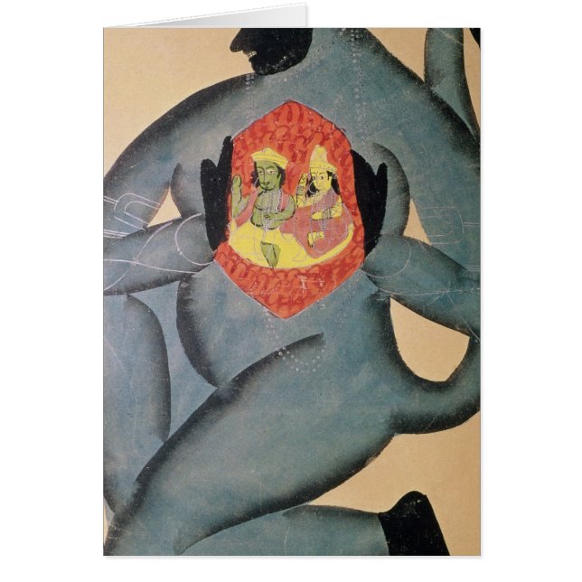 Hanuman revealing Rama and Sita (Front)