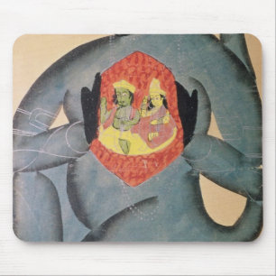 Hanuman revealing Rama and Sita Mouse Pad