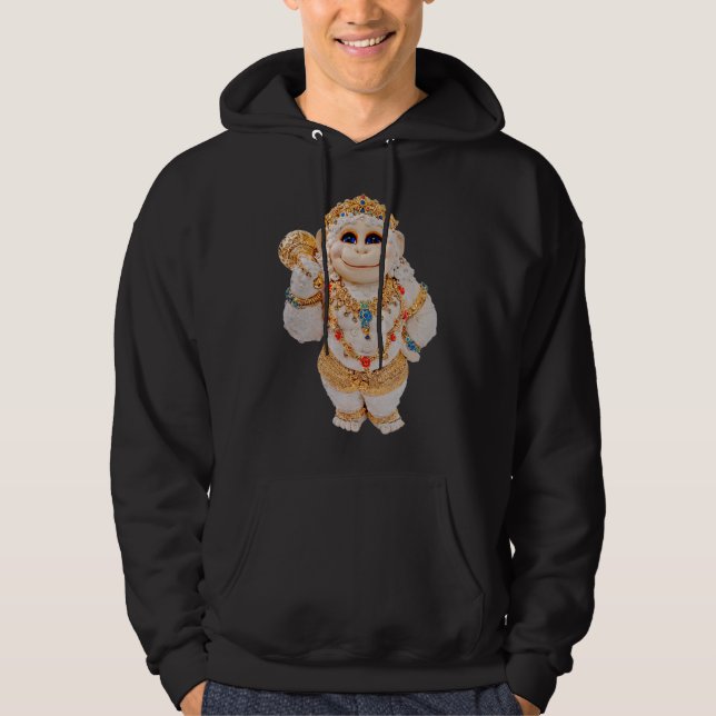 Hanuman Wow! Royal Playful Children Women Men Budd Hoodie (Front)