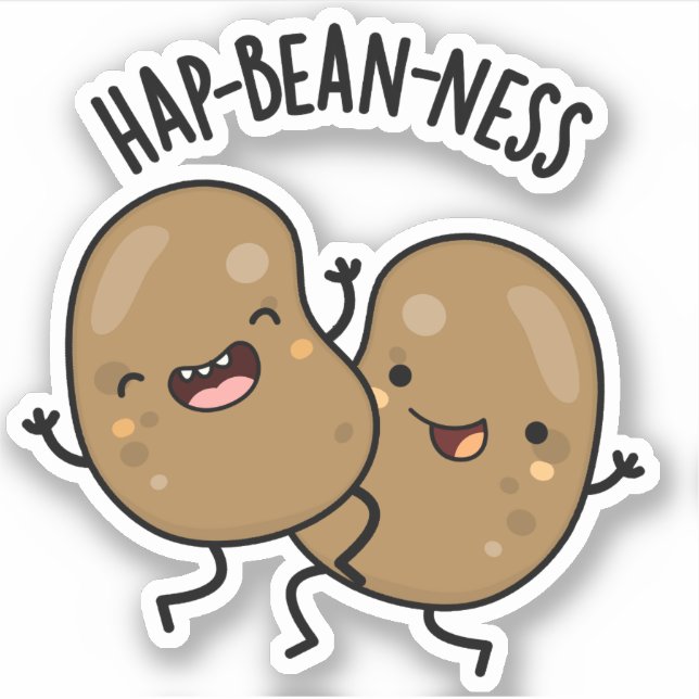 Hap-bean-ness Funny Bean Pun  (Front)
