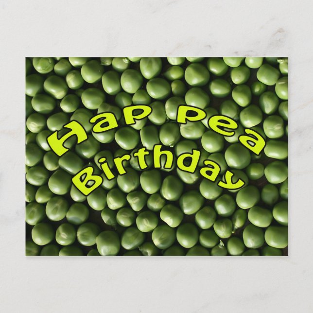 Hap Pea Birthday Postcard (Front)