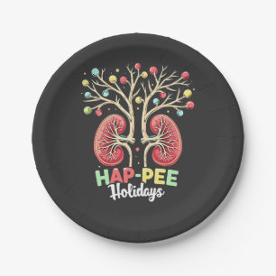 Hap-Pee Holidays Dialysis Kidney Awareness Xmas Paper Plate
