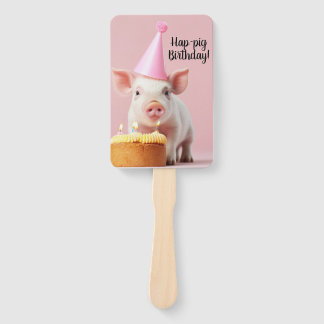 Hap-pig Birthday! Hand Fan