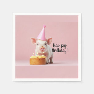 Hap-pig Birthday! Napkin