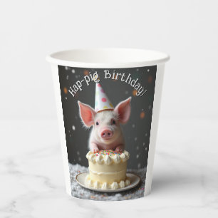 Hap pig Birthday Paper Cups