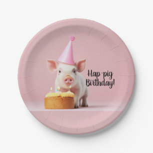 Hap-pig Birthday! Paper Plate