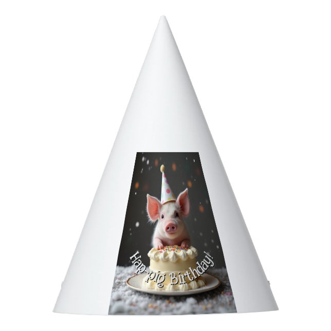 Hap pig Birthday Party Hat (Front)