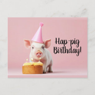 Hap-pig Birthday! Postcard