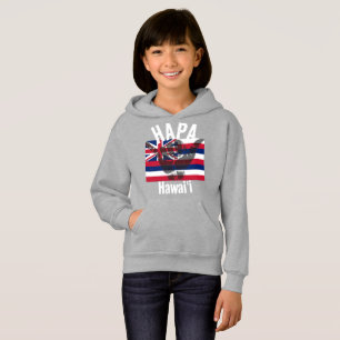 HAPA HAWAII HI Flag TRIBAL SHAKA BG Wht