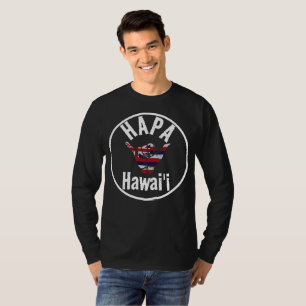 HAPA HAWAII TRIBAL HI Flag SHAKA T-Shirt