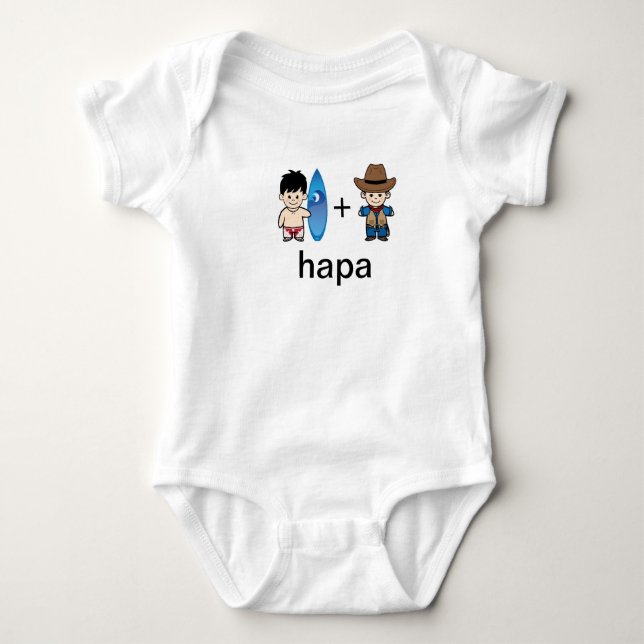 Hapa Hawaiian Dad & American Dad Bodysuit (Front)