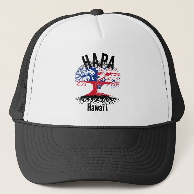 HAPA SAMOAN HAWAII ROOTS TRUCKER HAT (Front)
