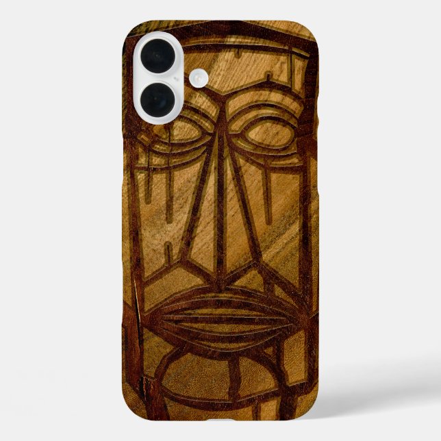 Hapalua Tiki Hawaiian Faux Koa Wood Case-Mate iPho Case-Mate iPhone Case (Back)