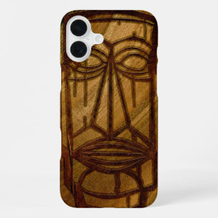 Hapalua Tiki Hawaiian Faux Koa Wood Case-Mate iPho iPhone 16 Plus Case