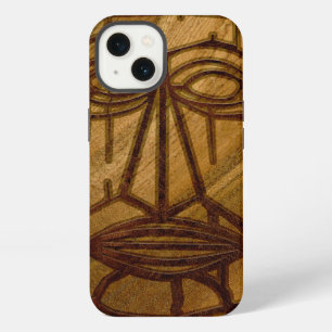 Hapalua Tiki Hawaiian Faux Koa Wood iPhone Case