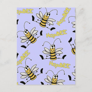 HapBEE Bee Collage Birthday Postcard