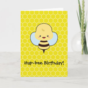 Hapbee Birthday - Bee Card