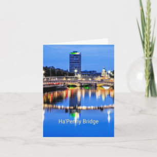 Ha'Penny Bridge, Dublin, Ireland Card