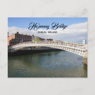 Ha'penny Bridge Dublin Ireland Postcard