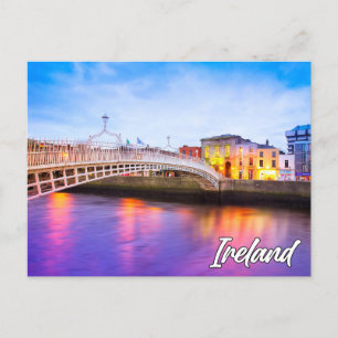 Ha'penny Bridge, Dublin, Ireland Postcard