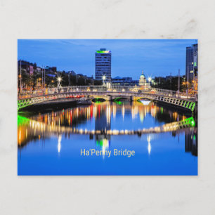 Ha'Penny Bridge, Dublin, Ireland Postcard