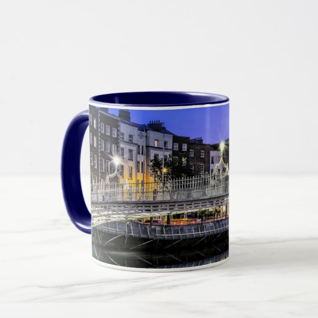 Ha'penny Bridge, Dublin, Ireland scenic photograph Mug (Front Left)