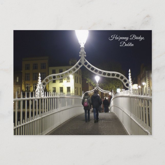 Ha'penny Bridge Dublin Postcard (Front)