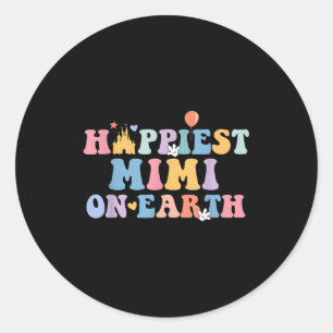 Hapest Mimi On Earth Hapest Grandma Matching Famil Classic Round Sticker
