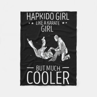 Hapkido Throw Like A Karate Girl Korean Martial Ar Fleece Blanket