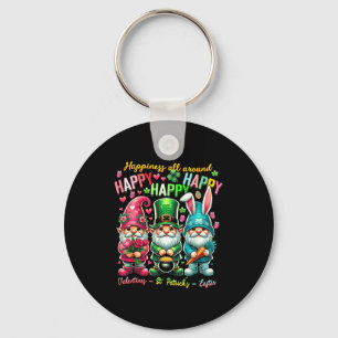 Hapness Allaround Gnome Happy Valentine St Patrick Key Ring
